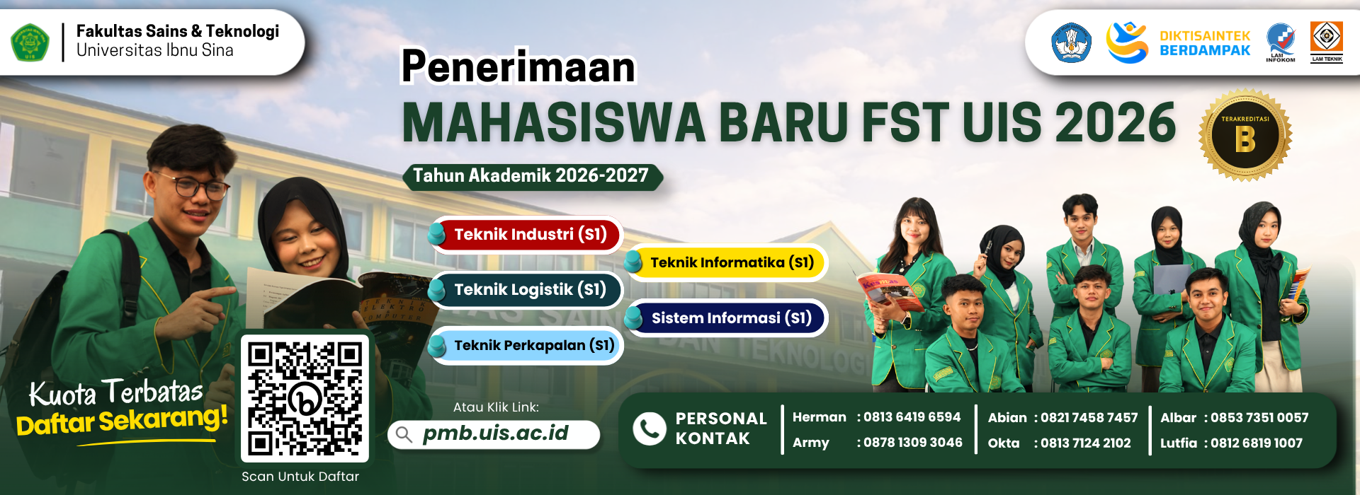 Penerimaan Mahasiswa Baru FST UIS 2026