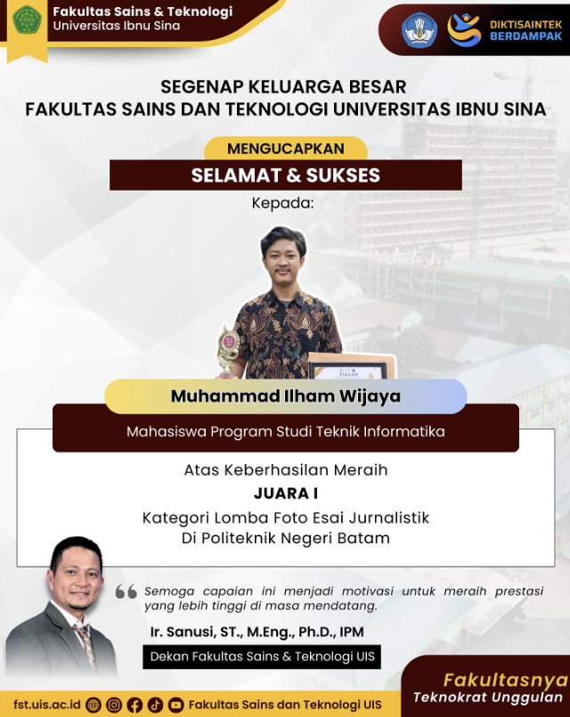 Juara I Kategori Lomba Foto Esai Jurnalistik di Politeknik Negeri Batam